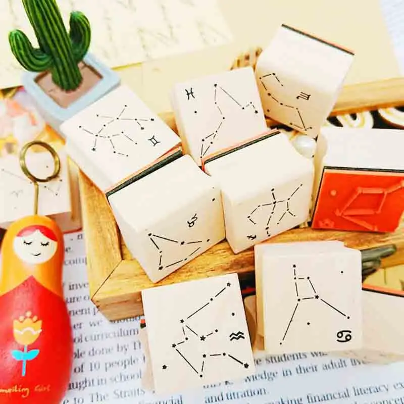 1 Pcs Novelty Twelve Constellations Wooden Rubber Stamps for Scrapbooking Stationery DIY Scrapbooking Wooden Stamp
1 Pcs Novelty Twelve Constellations Wooden Rubber Stamps for Scrapbooking Stationery DIY Scrapbooking Wooden Stamp