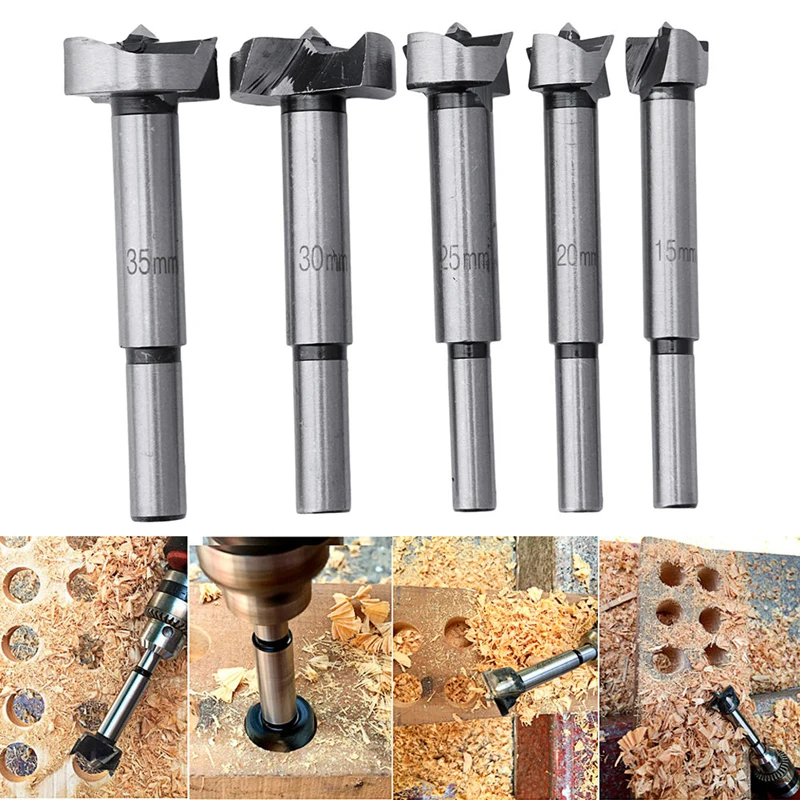 5pcs/set New 15/20/25/30/35mm Wood Drill Bit Hole Saw Cutter Tool with Round Shank
5pcs/set New 15/20/25/30/35mm Wood Drill Bit Hole Saw Cutter Tool with Round Shank