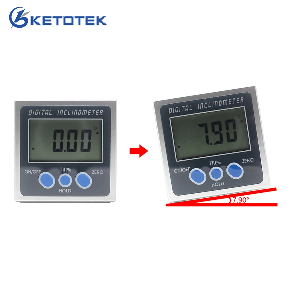 4x90 degree Digital Inclinometer Electronic Protractors Mini Bevel Box with Magnets Base Angle Meter Measuring Tools
4x90 degree Digital Inclinometer Electronic Protractors Mini Bevel Box with Magnets Base Angle Meter Measuring Tools