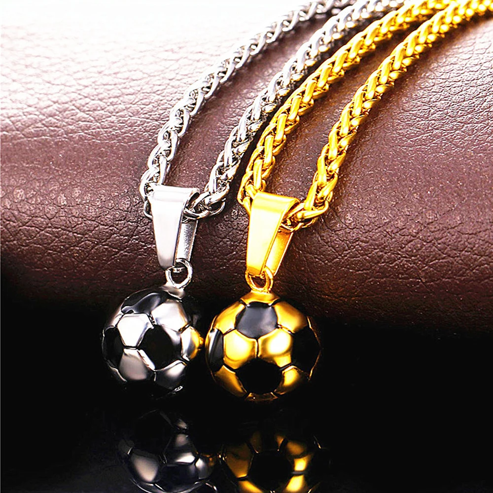 2018 new product Sporty necklace football Pendant With Chain Stainless Steel Soccer fans gift dropshipping
2018 new product Sporty necklace football Pendant With Chain Stainless Steel Soccer fans gift dropshipping