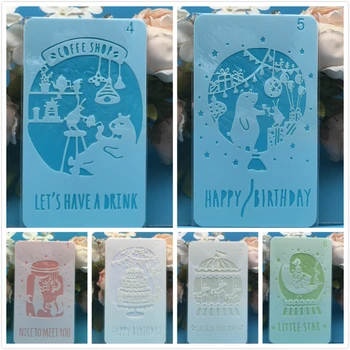 6Pcs/Set 4x7" Animals Words DIY Layering Stencils Painting Scrapbook Coloring Embossing Album Decorative Card Template
6Pcs/Set 4x7" Animals Words DIY Layering Stencils Painting Scrapbook Coloring Embossing Album Decorative Card Template