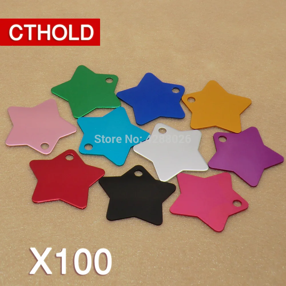 CTHOLD 100pcs Blank dog tag Wholesale engraved Tag Pet ID Tags For Dog Accessories custom Dog Name Star identification Tag
CTHOLD 100pcs Blank dog tag Wholesale engraved Tag Pet ID Tags For Dog Accessories custom Dog Name Star identification Tag
