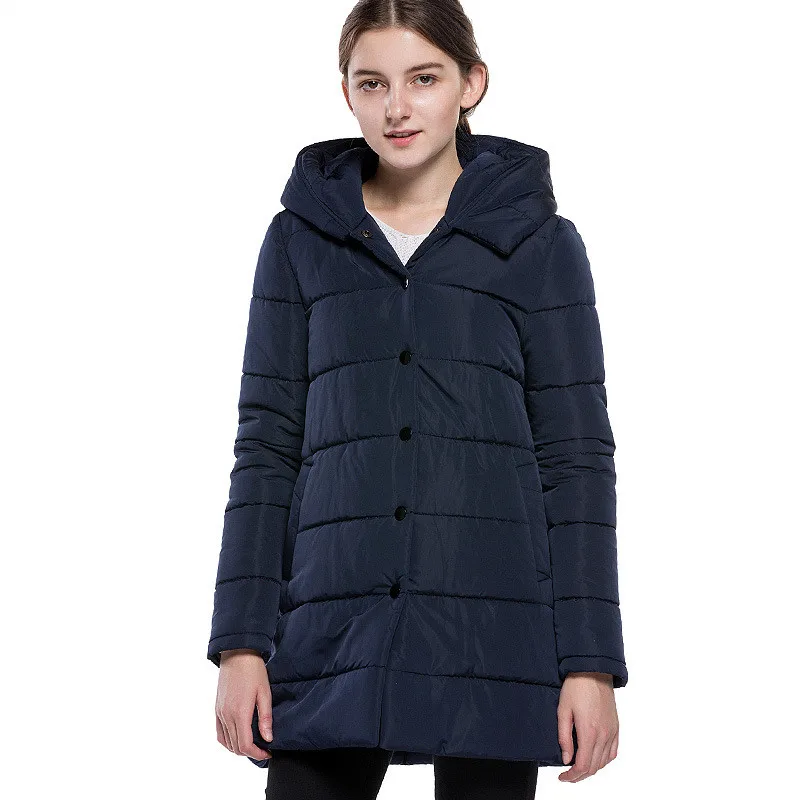 Women Winter Clothing Padded Long Jackets And Coats Hooded Thickened Warm Winter Jackets For Women 2018 Solid Overcoat AS057