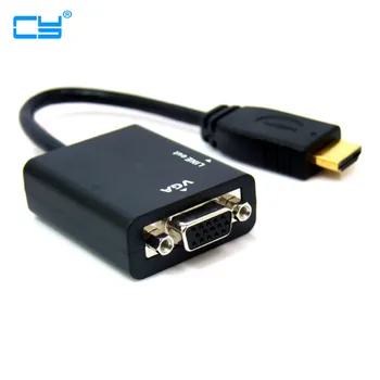 HDMI to VGA output Video adapter with 3.5mm Stereo Audio Cable For projector monitor XBOX PS3 PS4 HDTV PC Laptop
HDMI to VGA output Video adapter with 3.5mm Stereo Audio Cable For projector monitor XBOX PS3 PS4 HDTV PC Laptop