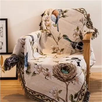 American Country Style Floral and Bird Sofa Throw Blanket Summer Air Conditioner Blanket 125*150cm Knitted Cotton Thread Blanket
American Country Style Floral and Bird Sofa Throw Blanket Summer Air Conditioner Blanket 125*150cm Knitted Cotton Thread Blanket