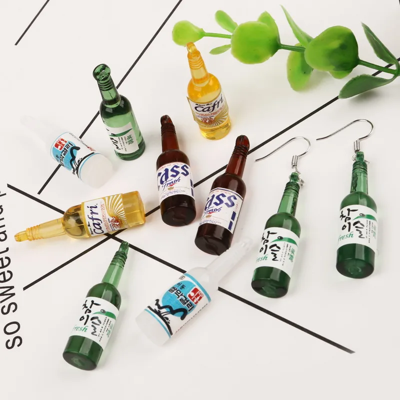 Wholesale 12pcs/lot 40mm Plastic Wine Bottle Mini Size Creative Beer Bottle Charms Pendant for Earring Necklace Jewelry Findings
Wholesale 12pcs/lot 40mm Plastic Wine Bottle Mini Size Creative Beer Bottle Charms Pendant for Earring Necklace Jewelry Findings