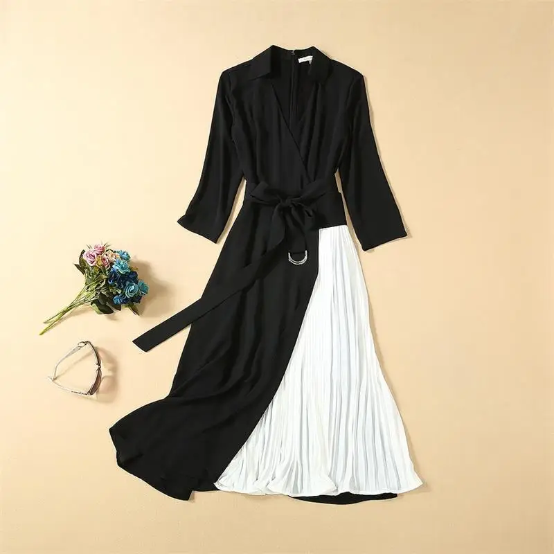 Women Dress 2019 High Quality Runway Star Style V-Neck Long Sleeve Patchwork Elegant Dresses Vestidos NP0706MF
Women Dress 2019 High Quality Runway Star Style V-Neck Long Sleeve Patchwork Elegant Dresses Vestidos NP0706MF