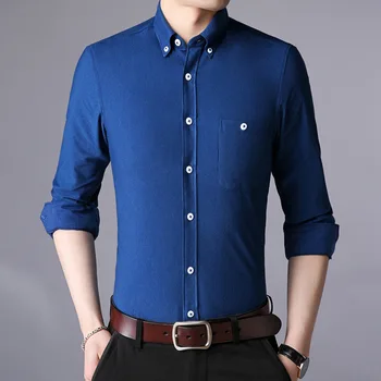 2020 Autumn Men Shirt Long Sleeves British Style Lapel Collar Solid Color Slim Cotton Blends Casual Free Shipping
2020 Autumn Men Shirt Long Sleeves British Style Lapel Collar Solid Color Slim Cotton Blends Casual Free Shipping