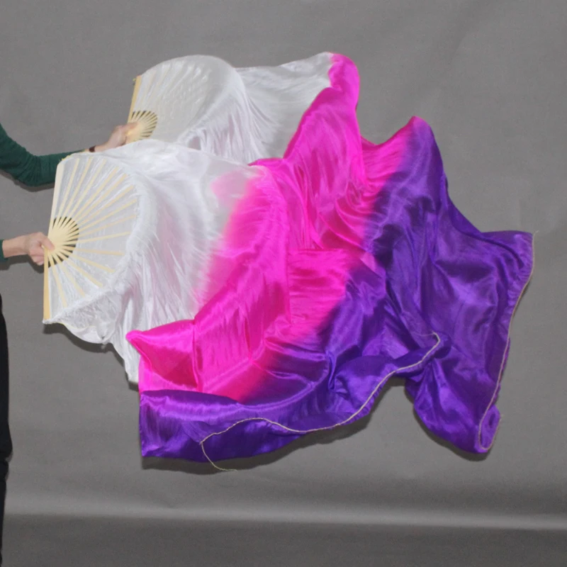 Women 1 pair 100% silk veil belly dance fan 1.8m white+pink+rose long bellydance Bamboo ribs silk fan Veils
Women 1 pair 100% silk veil belly dance fan 1.8m white+pink+rose long bellydance Bamboo ribs silk fan Veils