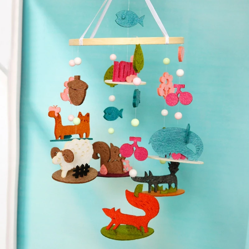 DIY Cute Forest animal park Aeolian Bells Baby Bed Ornaments Felt Animal Kit Wall Hanging Decor Felt Toy Aeolian Bell Craft Kit
DIY Cute Forest animal park Aeolian Bells Baby Bed Ornaments Felt Animal Kit Wall Hanging Decor Felt Toy Aeolian Bell Craft Kit