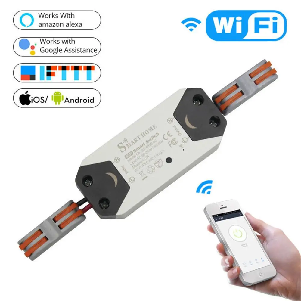 Timethinker Smart Home WiFi Switch DIY Wireless Universal Light Switches APP Remote Control Work with Alexa Google Home IFTTT
Timethinker Smart Home WiFi Switch DIY Wireless Universal Light Switches APP Remote Control Work with Alexa Google Home IFTTT