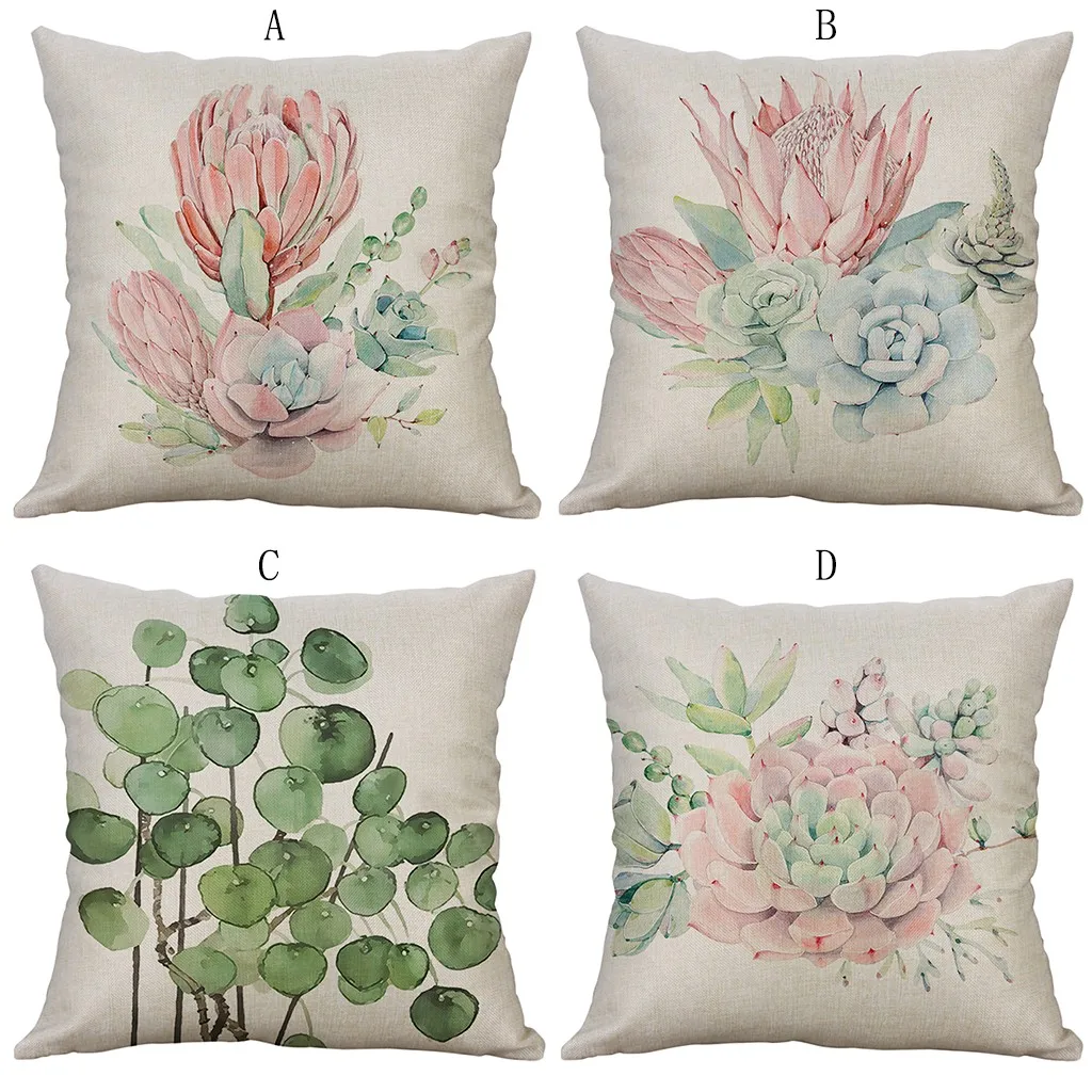 Simple succulent flower plant cotton linen comfortable sofa decorative pillowcase car seat cover home office pillow 40X40cm
Simple succulent flower plant cotton linen comfortable sofa decorative pillowcase car seat cover home office pillow 40X40cm