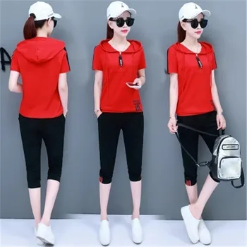 2018 New Summer Women's Coats T-Shirts Two-piece Simple Leisure Set
2018 New Summer Women's Coats T-Shirts Two-piece Simple Leisure Set