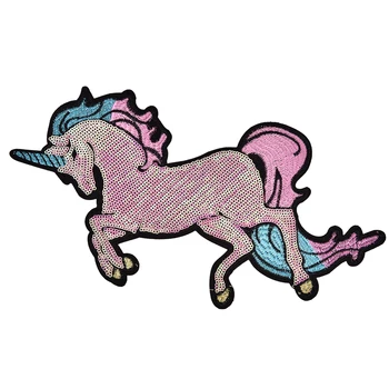 1PCS Unicorn Embroidered Patches Big Horse Rose Sequin Patch Iron On Fabric Badge Sew On Clothes Appliques DIY Wedding Stickers
1PCS Unicorn Embroidered Patches Big Horse Rose Sequin Patch Iron On Fabric Badge Sew On Clothes Appliques DIY Wedding Stickers