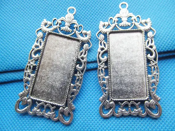 5pcs Antique Silver/Antique Bronze Rectangle Cameo Setting Tray Bezel Pendant Charm/Finding,fit 19mmx38mm Cabochon/Cameo
5pcs Antique Silver/Antique Bronze Rectangle Cameo Setting Tray Bezel Pendant Charm/Finding,fit 19mmx38mm Cabochon/Cameo