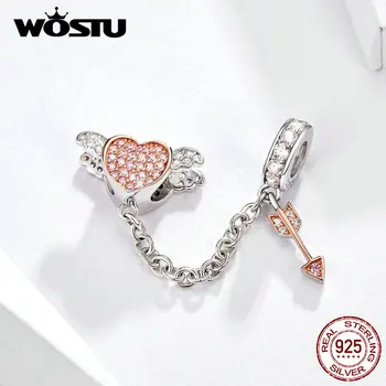 WOSTU Safety Chain Heart Wings Arrow 925 Sterling Silver Beads Fit Original Bracelet Pendant Dangles Charms DIY Jewelry FIC1208
WOSTU Safety Chain Heart Wings Arrow 925 Sterling Silver Beads Fit Original Bracelet Pendant Dangles Charms DIY Jewelry FIC1208