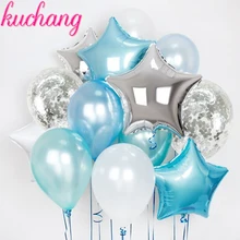 11 piezas de 12 pulgadas de oro de plata globos confeti de 18 pulgadas de papel de aluminio estrellas globos decoración de la boda de fiesta de cumpleaños globos Juguetes(China)