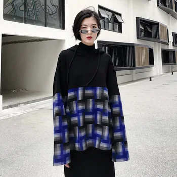 Fashion Vintage Patchwork Plaid Hoodies Women Spring Long Sleeve Hooded Sweatshirt 2019 New Harajuku Style Long Hoodie Tide
Fashion Vintage Patchwork Plaid Hoodies Women Spring Long Sleeve Hooded Sweatshirt 2019 New Harajuku Style Long Hoodie Tide