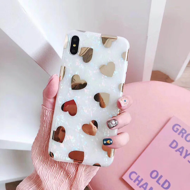 Easterm 7 Cases Gold-Stamped Love Shell Design Phone Case For iPhone XS MAX XR 6 7 6S Plus 8G 7 Plus
Easterm 7 Cases Gold-Stamped Love Shell Design Phone Case For iPhone XS MAX XR 6 7 6S Plus 8G 7 Plus