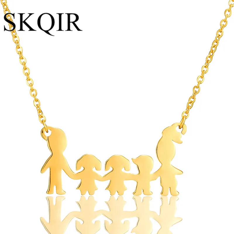 Romantic 5 Figure Member Love Family Pendant Rose Gold Silver Stainless Steel Chain Female Sweater Jewelry Making Child Boy Gift
Romantic 5 Figure Member Love Family Pendant Rose Gold Silver Stainless Steel Chain Female Sweater Jewelry Making Child Boy Gift
