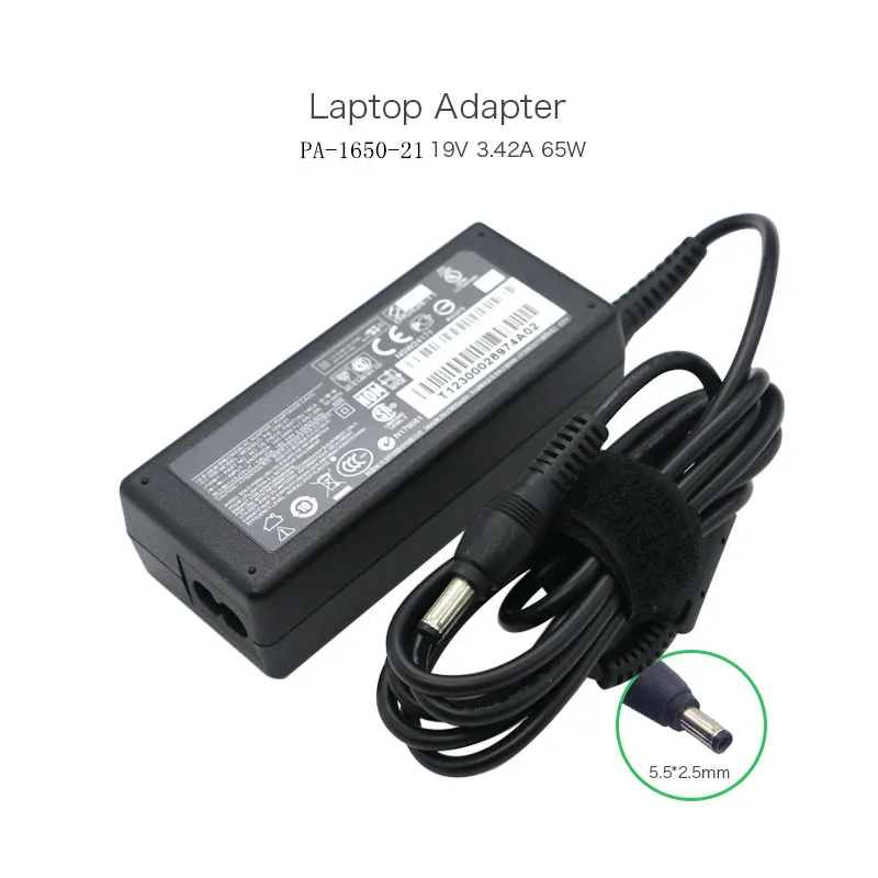 

Best selling 65W 19V 3.42A 5.5*2.5mm AC Adapter Charger for Toshiba L25 L40 L30 L20 SATELLITE PA-1650-21 PA3714U-1ACA