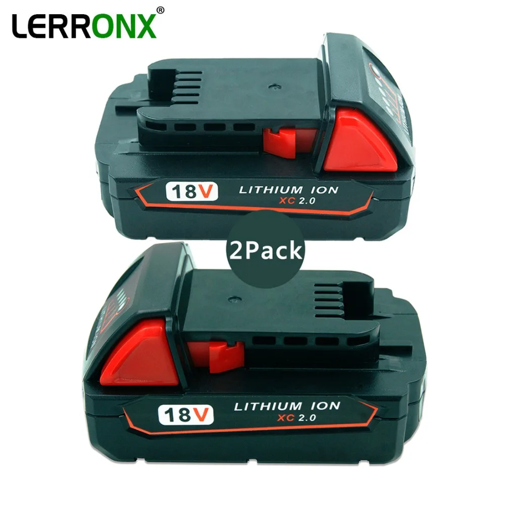 LERRONX 2 шт. литиевая аккумуляторная батарея 2000 мАч 18 в для электроинструментов