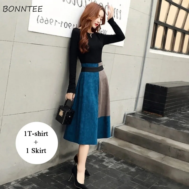 Women Sets O-Neck Leisure Slim Short Tops Womens Korean Style Elegant All-match Two Pieces Set Ladies Trendy High Quality Chic
Women Sets O-Neck Leisure Slim Short Tops Womens Korean Style Elegant All-match Two Pieces Set Ladies Trendy High Quality Chic