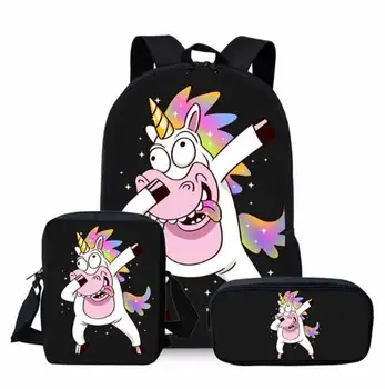 3pcs/set Unicorn School Bag Set for Kids Boys Girls School Backpacks Shoulder Bagpack Children Bookbag Satchel
3pcs/set Unicorn School Bag Set for Kids Boys Girls School Backpacks Shoulder Bagpack Children Bookbag Satchel
