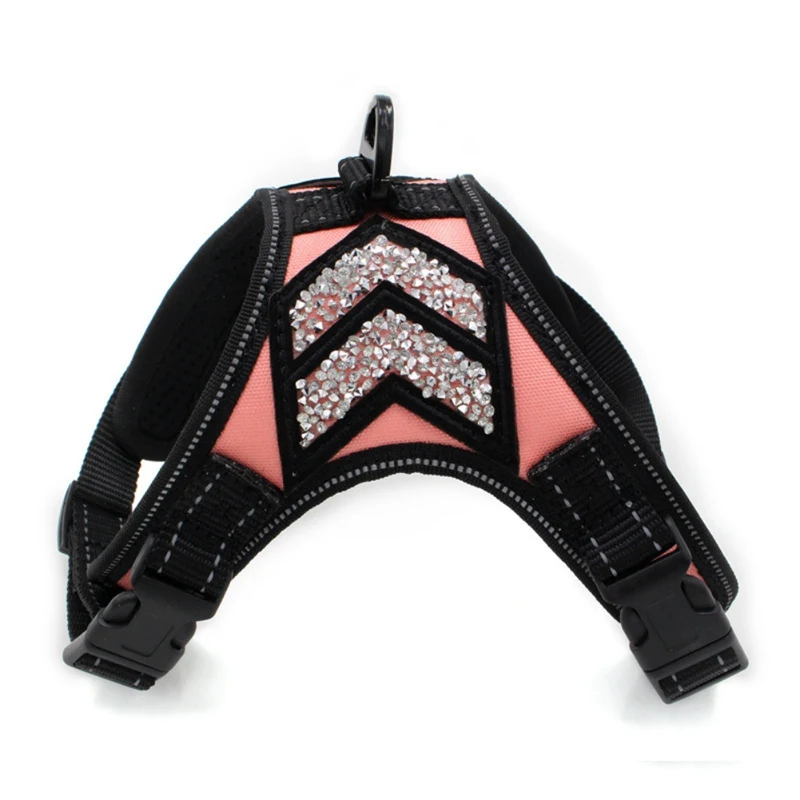 Rhinestone Reflective Dogs Harnesses Vest Bling Harness Nylon For Pitbull Pug Small Medium Dog Accessories
Rhinestone Reflective Dogs Harnesses Vest Bling Harness Nylon For Pitbull Pug Small Medium Dog Accessories