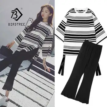 2019 Women's Plus Size XL-5XL Striped Two Piece Set Loose O Neck Lace Up Bow Top Wide Leg Pants Feman Casual Hot Sale S95705Z
2019 Women's Plus Size XL-5XL Striped Two Piece Set Loose O Neck Lace Up Bow Top Wide Leg Pants Feman Casual Hot Sale S95705Z