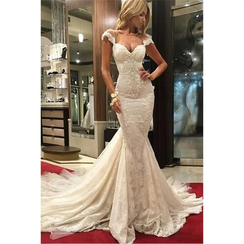 Vintage Indian Wedding Dress Mermaid 2020 Vestidos De Novia Illusion Back Lace Wedding Gowns Handmade Sweep Train Bridal Dresses
Vintage Indian Wedding Dress Mermaid 2020 Vestidos De Novia Illusion Back Lace Wedding Gowns Handmade Sweep Train Bridal Dresses