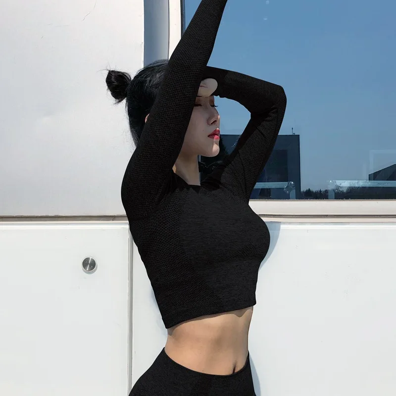 Seamless Yoga Set Women Fitness Clothing Top Sportswear Woman Gym Leggings Padded Push Up Legging Sports Bra Suits | Спорт и