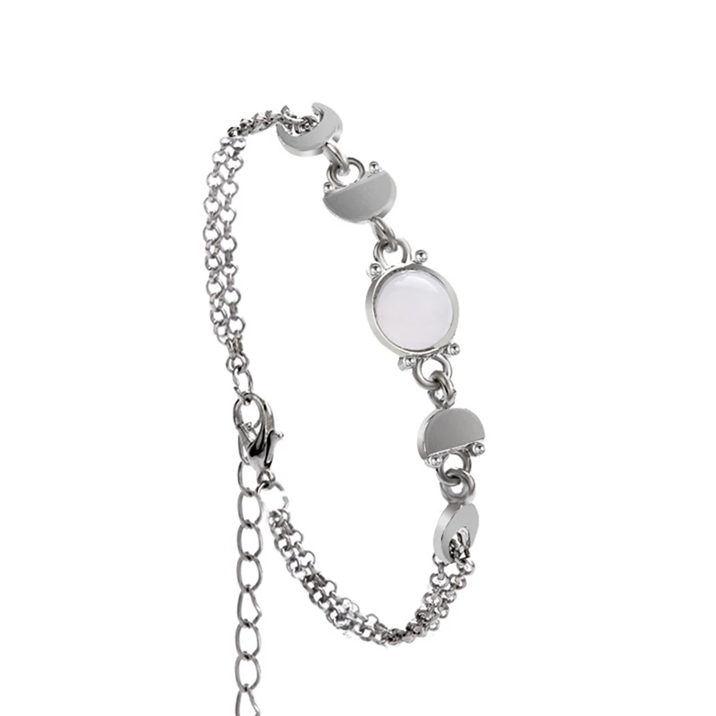 Glow In The Dark Charms Bracelet Glass Gray Moon Luminous Jewelry Silver Chain Link Bracelets for Women Girl Gift
Glow In The Dark Charms Bracelet Glass Gray Moon Luminous Jewelry Silver Chain Link Bracelets for Women Girl Gift