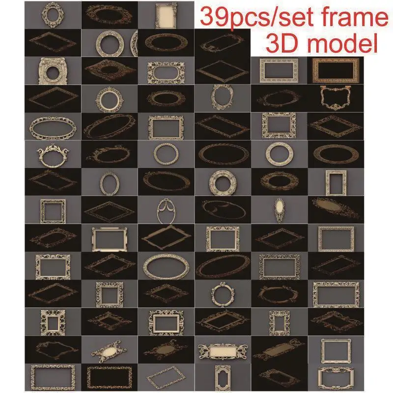 39pcs/set frame 3d model STL relief for cnc STL format 3d model for cnc stl relief artcam vectric aspire
39pcs/set frame 3d model STL relief for cnc STL format 3d model for cnc stl relief artcam vectric aspire