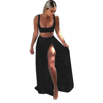 Sexy Three Pieces See Through Beach Sets Fashion Womens Soild Bodysuits With Sheer Mesh Cover Ups Chiffon Skirt Suits
Sexy Three Pieces See Through Beach Sets Fashion Womens Soild Bodysuits With Sheer Mesh Cover Ups Chiffon Skirt Suits