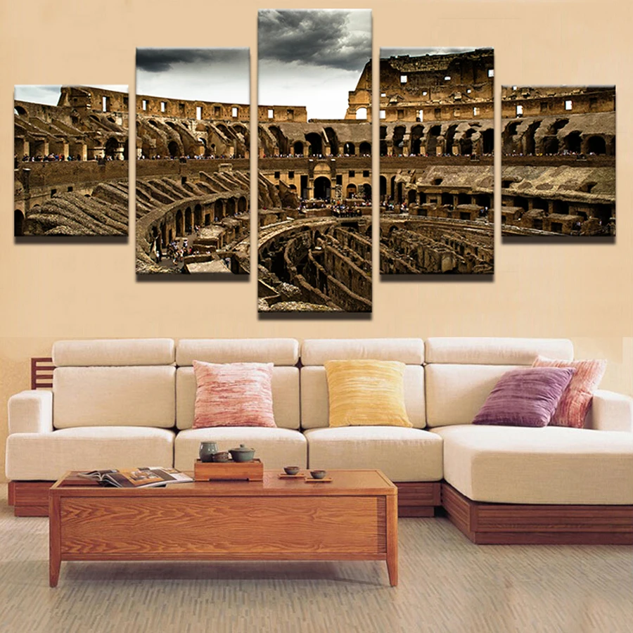 Posters And Prints On The Wall Frame Modular Pictures Vintage 5 Panel The Roman Colosseum Home Decor Paintings On Canvas
Posters And Prints On The Wall Frame Modular Pictures Vintage 5 Panel The Roman Colosseum Home Decor Paintings On Canvas