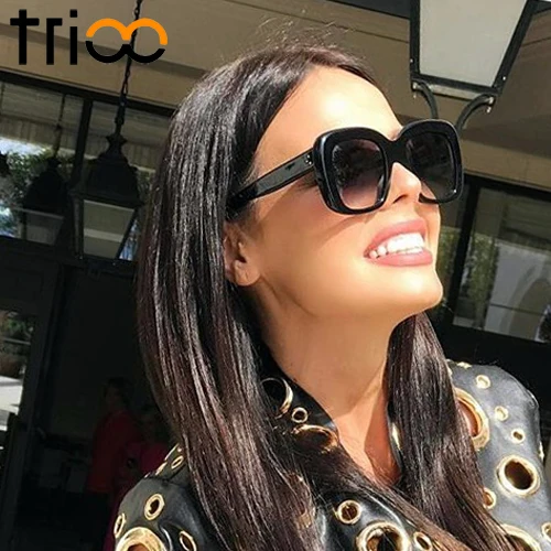 TRIOO High Quality Sun Glasses Female Gradient Thick Sunglasses Women Square Fashion Lunette Ladies UV400 Protection Oculos
TRIOO High Quality Sun Glasses Female Gradient Thick Sunglasses Women Square Fashion Lunette Ladies UV400 Protection Oculos