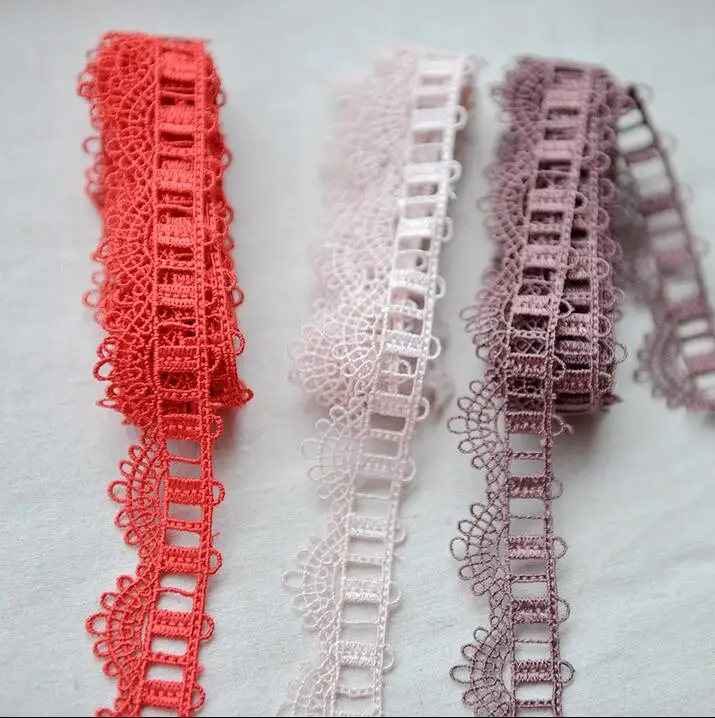 3 Meters Hot Sale 2.55cm Width Red Pink Guipure Lace Fabric Embroidered Water Soluble Pretty Lace Trims
3 Meters Hot Sale 2.55cm Width Red Pink Guipure Lace Fabric Embroidered Water Soluble Pretty Lace Trims