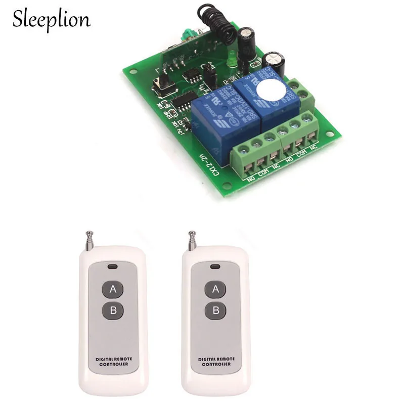 Sleeplion 12V 2CH 433MHz Wireless Smart Remote Control Switch Relay Module 12V 2 Channel Smart Switch Transmitter 315MHz/433MHz
Sleeplion 12V 2CH 433MHz Wireless Smart Remote Control Switch Relay Module 12V 2 Channel Smart Switch Transmitter 315MHz/433MHz