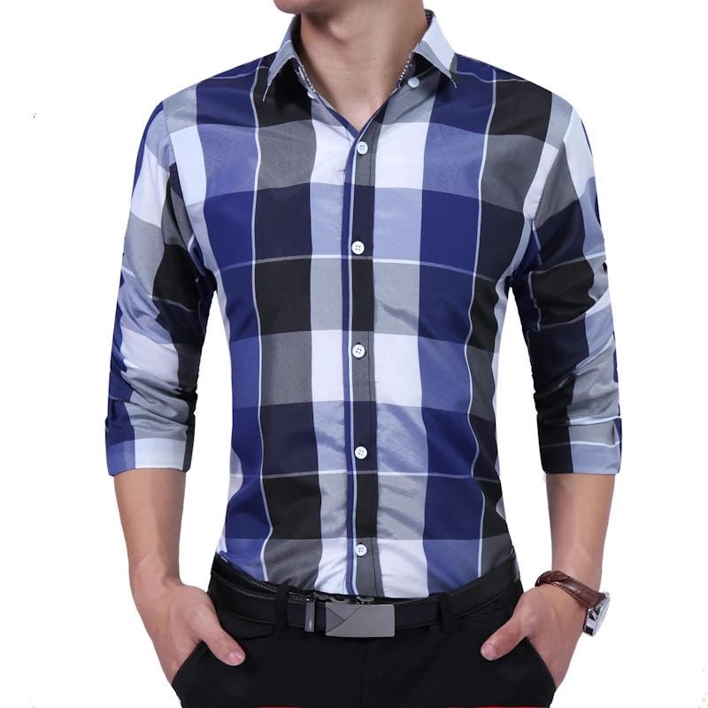 2018 Spring And Autumn Fashion Large Size Non-Ironing Men'S Casual Plaid Shirt Trendy Men'S Long-Sleeved Shirts Freight Free7662
2018 Spring And Autumn Fashion Large Size Non-Ironing Men'S Casual Plaid Shirt Trendy Men'S Long-Sleeved Shirts Freight Free7662