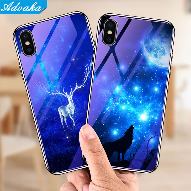 Advaka Luxury Blue Light Tempered Glass Phone Case For iPhone 6 6S 6P 7 7P 8 8P X XS XR XS MAX 11 Pro Max Fantasy Color Cover
Advaka Luxury Blue Light Tempered Glass Phone Case For iPhone 6 6S 6P 7 7P 8 8P X XS XR XS MAX 11 Pro Max Fantasy Color Cover