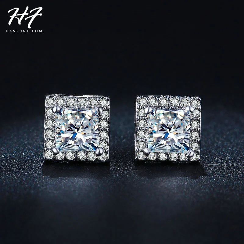Classic Geometric Pure Crystal Stud Earrings for Women Sliver Color Square Cubic Zirconia Wedding Earing for Girls Xmas E846
Classic Geometric Pure Crystal Stud Earrings for Women Sliver Color Square Cubic Zirconia Wedding Earing for Girls Xmas E846