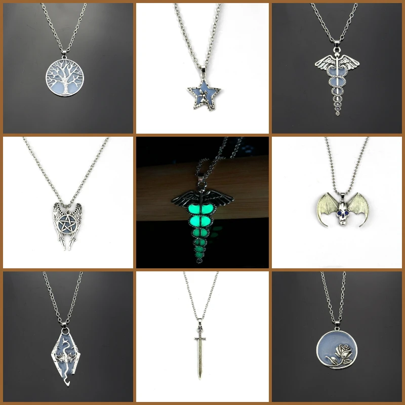 Glow In The Dark Luminous Tree Evil Supernature Necklace Punk Caduceus Symbol Rose Coin The Elder Scrolls Fairly Angle Pendant
Glow In The Dark Luminous Tree Evil Supernature Necklace Punk Caduceus Symbol Rose Coin The Elder Scrolls Fairly Angle Pendant