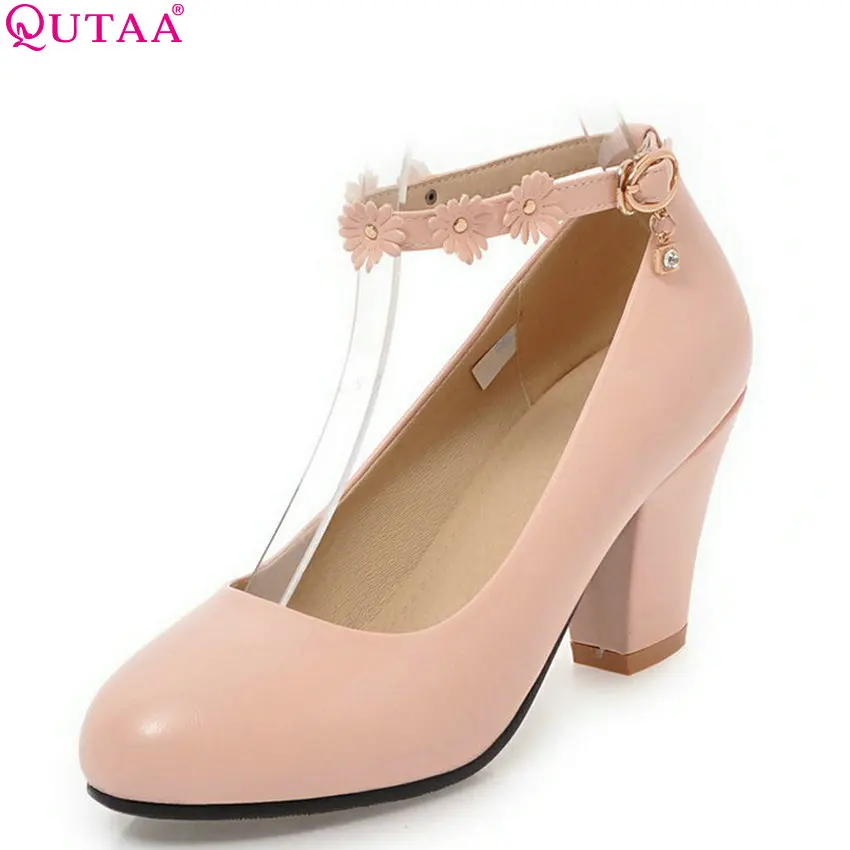 QUTAA 2018 Women Fashion Pumps Pu Leather Square High Heel Pointed Toe All Match Buckle Westrn Style Women Shoes Size 34-43
QUTAA 2018 Women Fashion Pumps Pu Leather Square High Heel Pointed Toe All Match Buckle Westrn Style Women Shoes Size 34-43