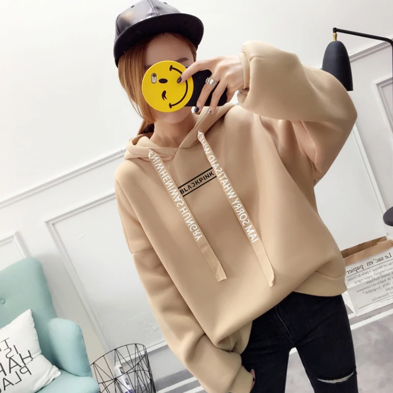 New Korean Fashion Kpop Blackpink Hoodies Hooded Sweatshirts Pullover Tops Women Winter Tracksuit Hoodies Streetwear Clothing
New Korean Fashion Kpop Blackpink Hoodies Hooded Sweatshirts Pullover Tops Women Winter Tracksuit Hoodies Streetwear Clothing