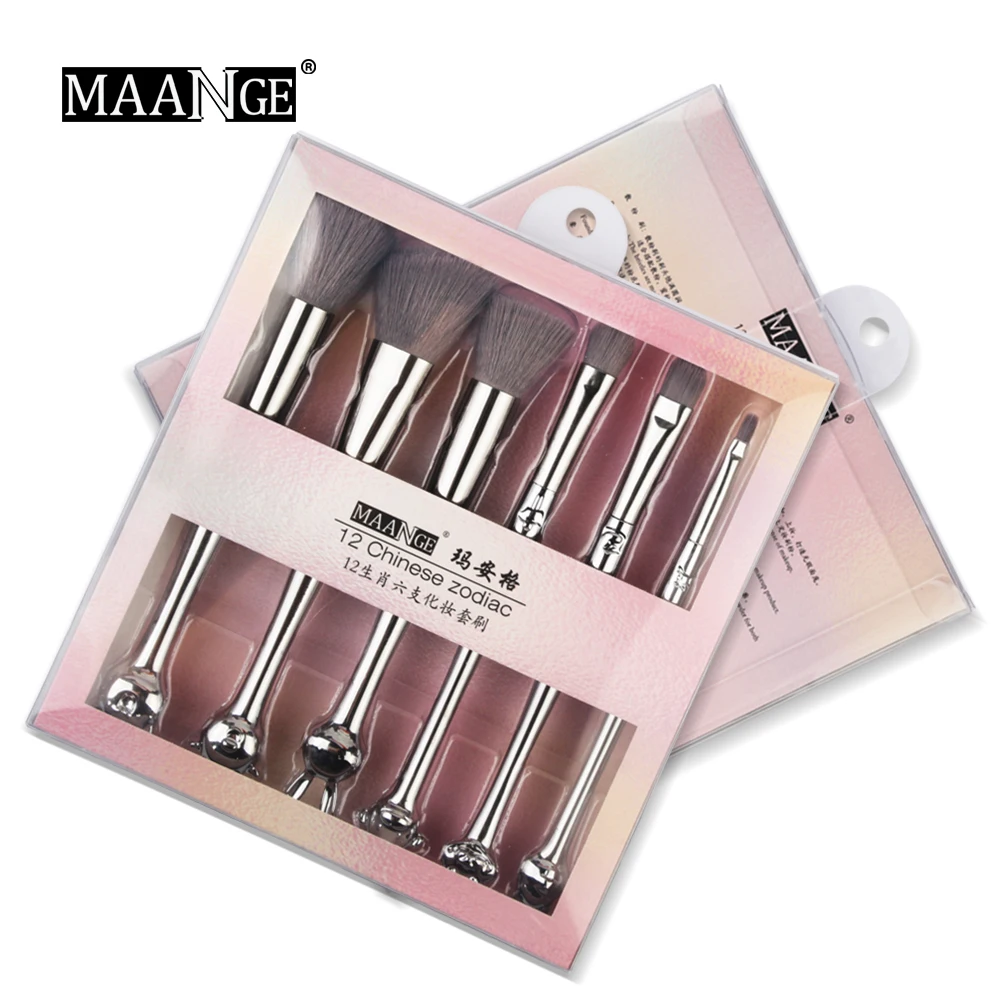MAANGE Pro 6pcs Chinese Zodiac Makeup Brushes Set Soft Synthetic Hair Powder Eyeshadow Blending Cosmetic Make Up kits With Case
MAANGE Pro 6pcs Chinese Zodiac Makeup Brushes Set Soft Synthetic Hair Powder Eyeshadow Blending Cosmetic Make Up kits With Case