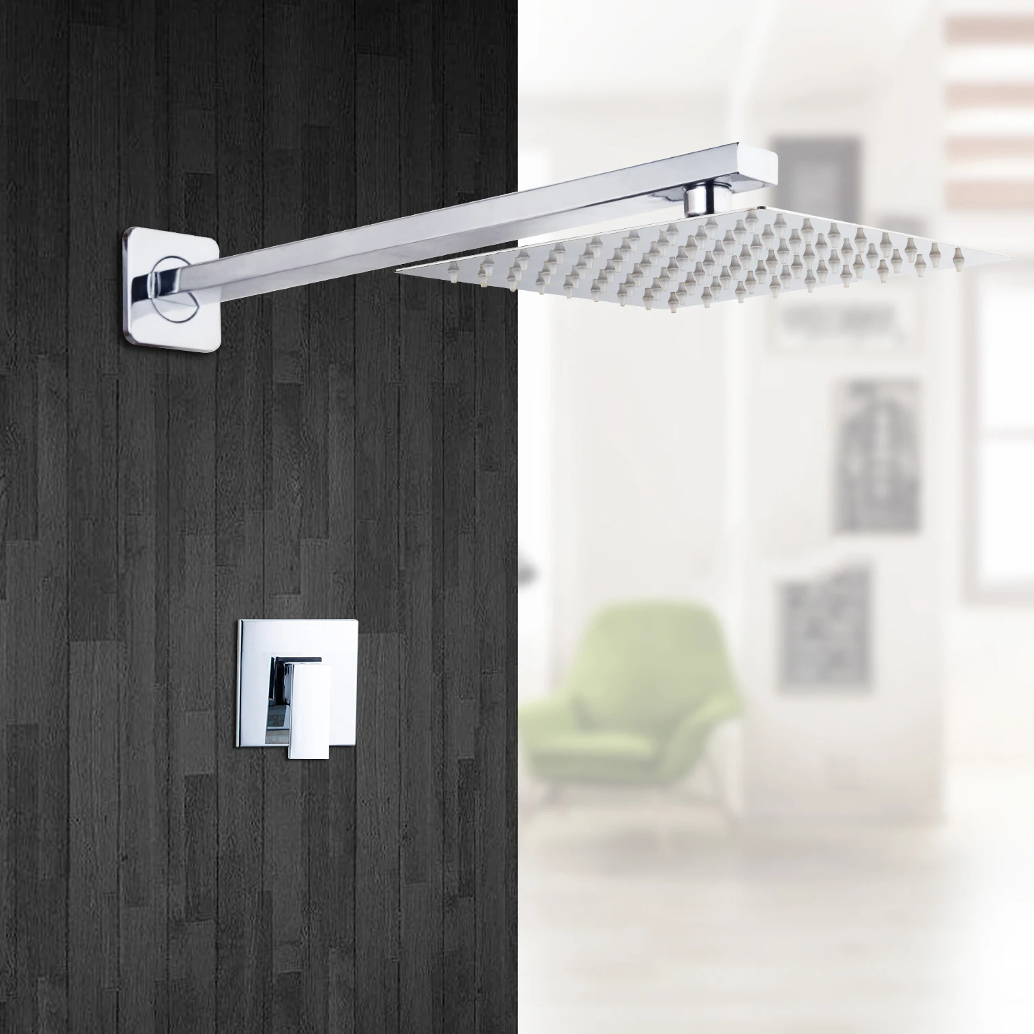 Bathroom Shower Set Luxury Wall Mounted Bathroom Rainfall Shower Faucet Set CHROME Head Hand Shower Shower Sets
Bathroom Shower Set Luxury Wall Mounted Bathroom Rainfall Shower Faucet Set CHROME Head Hand Shower Shower Sets