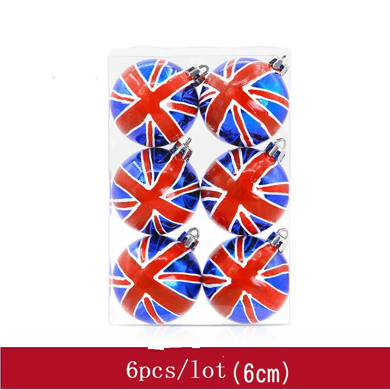 6pcs/lot 60mm England Flag Christmas Tree Decor Ball Bauble Xmas Party Hanging Ball Ornament Decorations For Home Christmas
6pcs/lot 60mm England Flag Christmas Tree Decor Ball Bauble Xmas Party Hanging Ball Ornament Decorations For Home Christmas