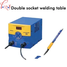 Double socket welding table FM-203 dual port soldering station with 2027 welded iron handle 140W 220V
