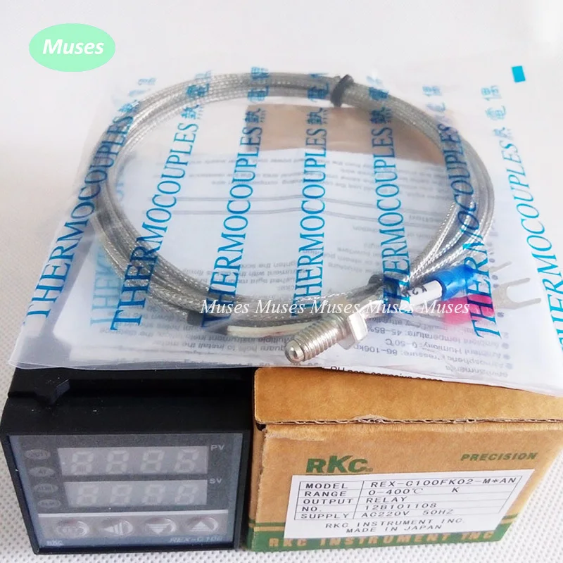 Dual Digital RKC PID Temperature Controller REX-C100 with thermocouple K, Relay Output 
Dual Digital RKC PID Temperature Controller REX-C100 with thermocouple K, Relay Output
